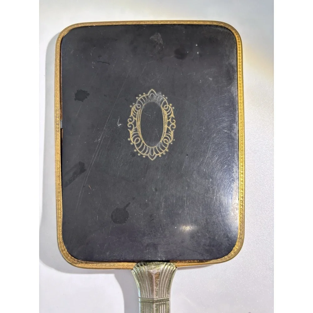Vintage‎ Art Deco Hand Mirror Likely From The Early 20Th Century Vintage Brass